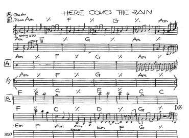 Here Comes The Rain sheet