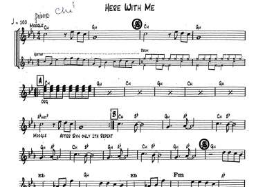 Here With Me sheet