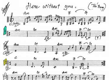 Here Without You sheet