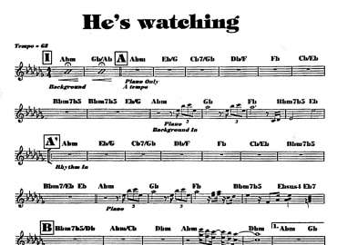 He's Watching sheet