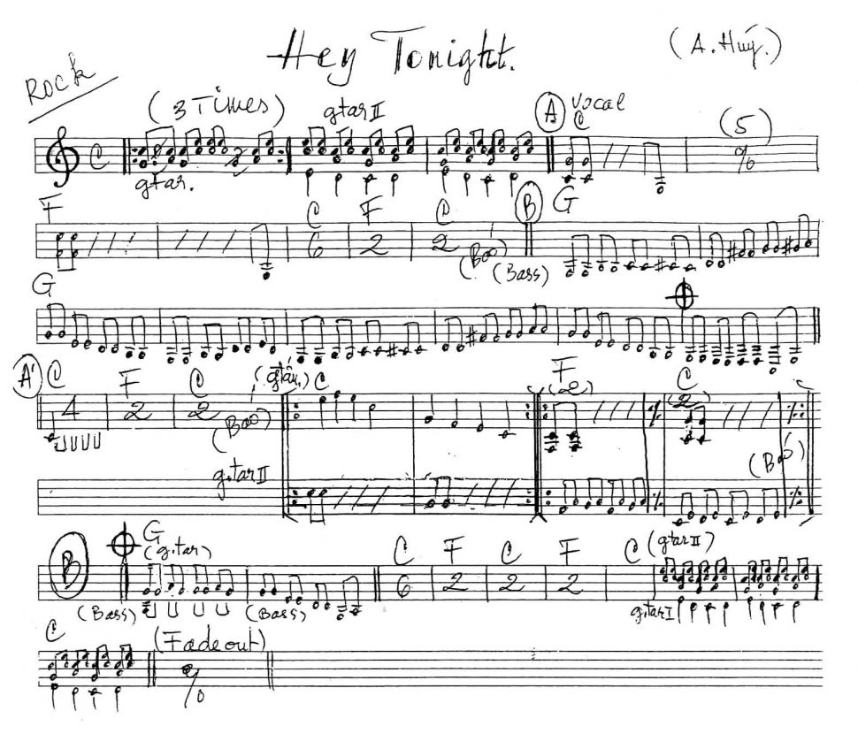 Hey Tonight sheet