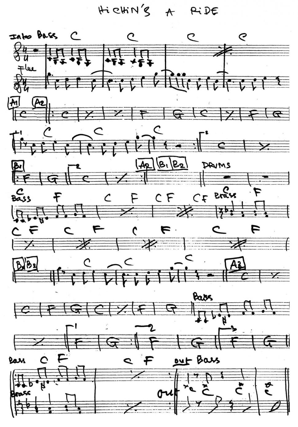 Hi Chin's A Ride sheet