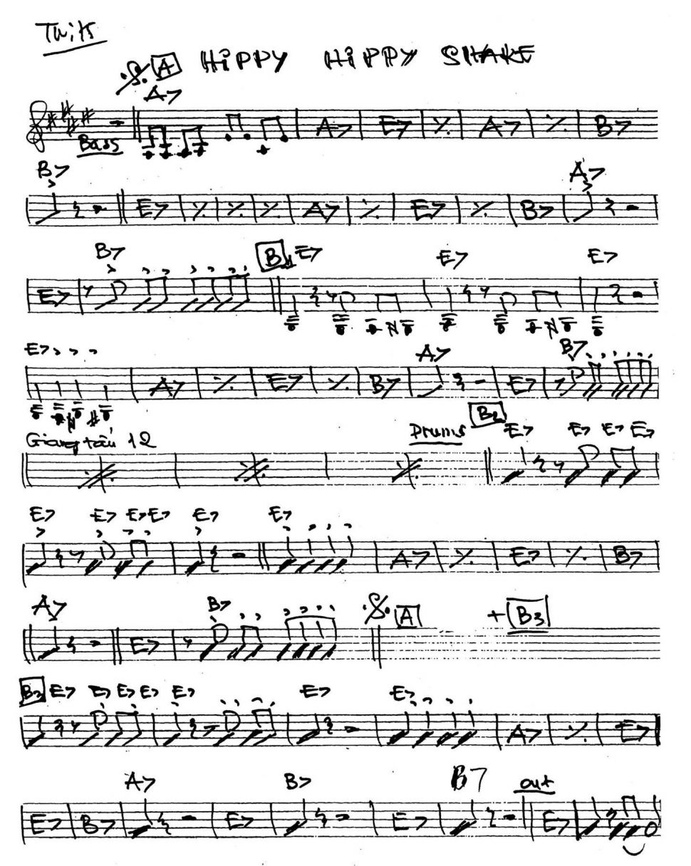 Hippy Hippy Shake sheet
