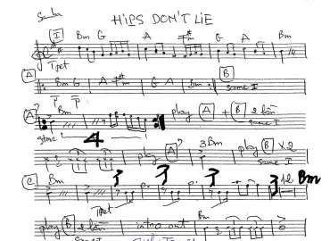 Hips Don't Lie sheet