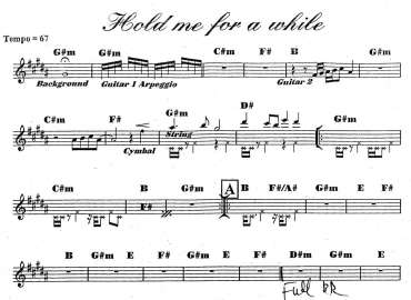 Hold Me For A While sheet