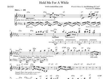 Hold Me For A While sheet