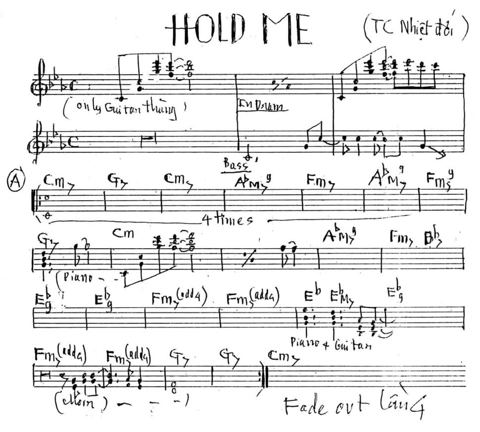 Hold Me sheet