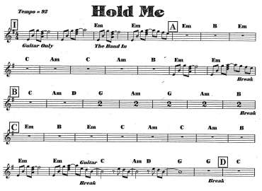Hold Me sheet