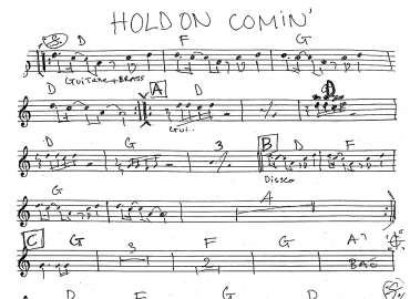 Hold On Comin sheet