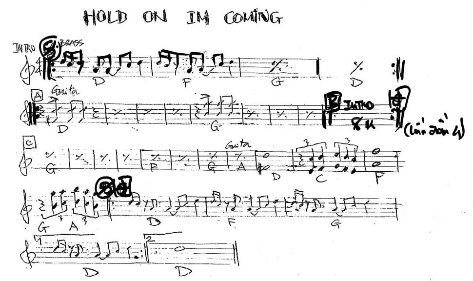 Hold On Im Coming sheet