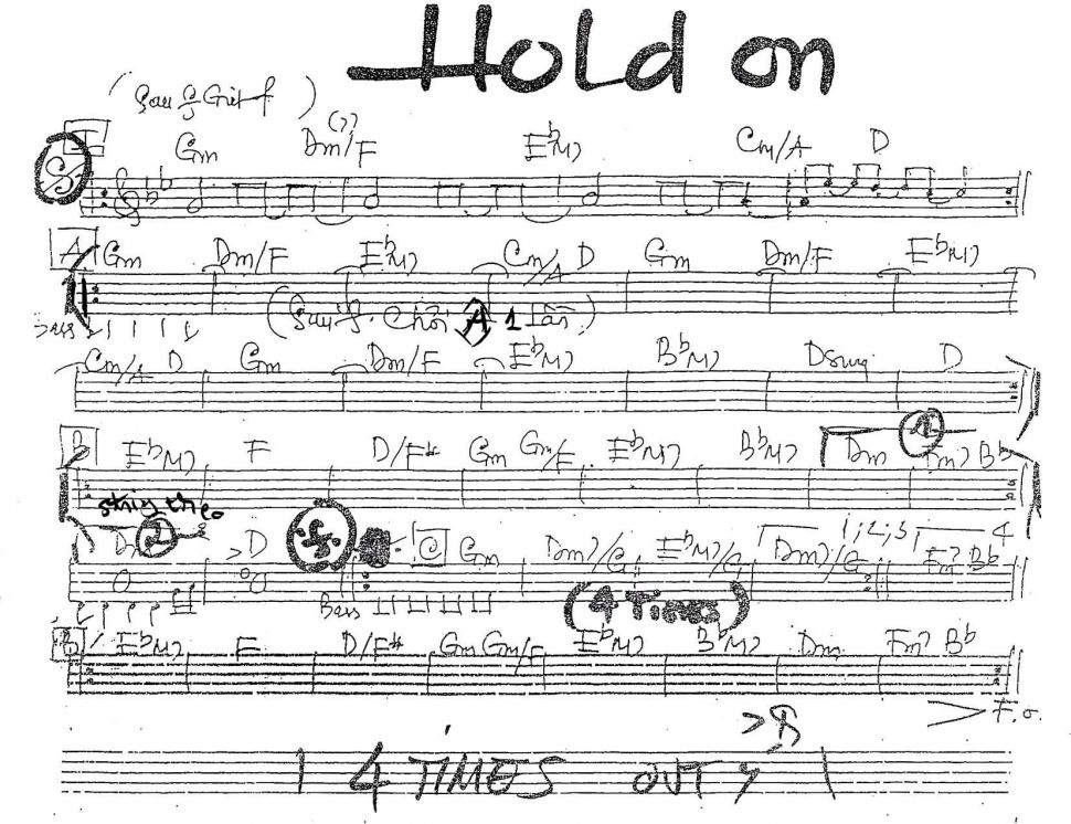 Hold On sheet