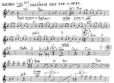 Holding Out For A Hero sheet