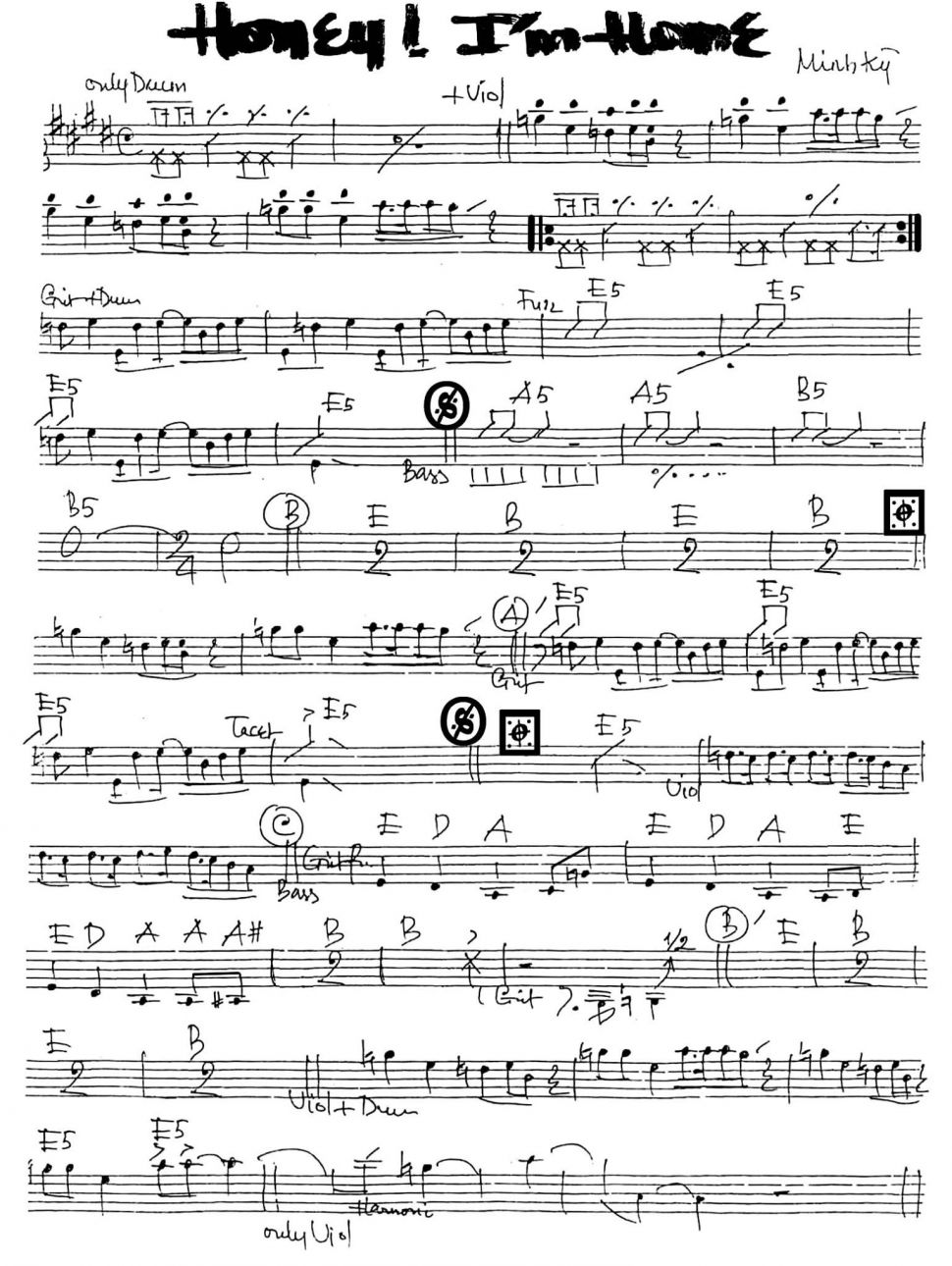 Honey! I'm Home sheet