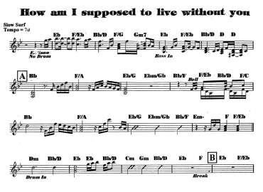 How Am I Supposed To Live Without You sheet