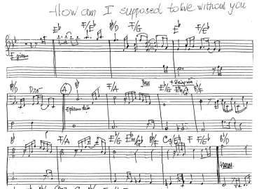 How Am I Supposed To Live Without You sheet