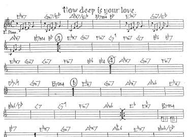 How Deep Is Your Love sheet