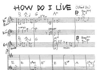 How Do I Live sheet