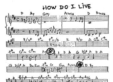 How Do I Live sheet