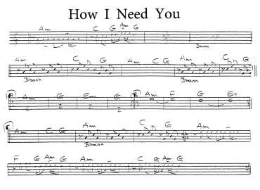 How I Need You sheet
