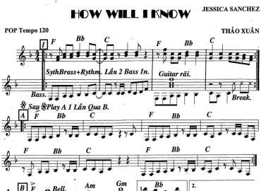 How Will I Know sheet