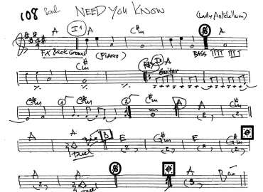 Need You Know sheet