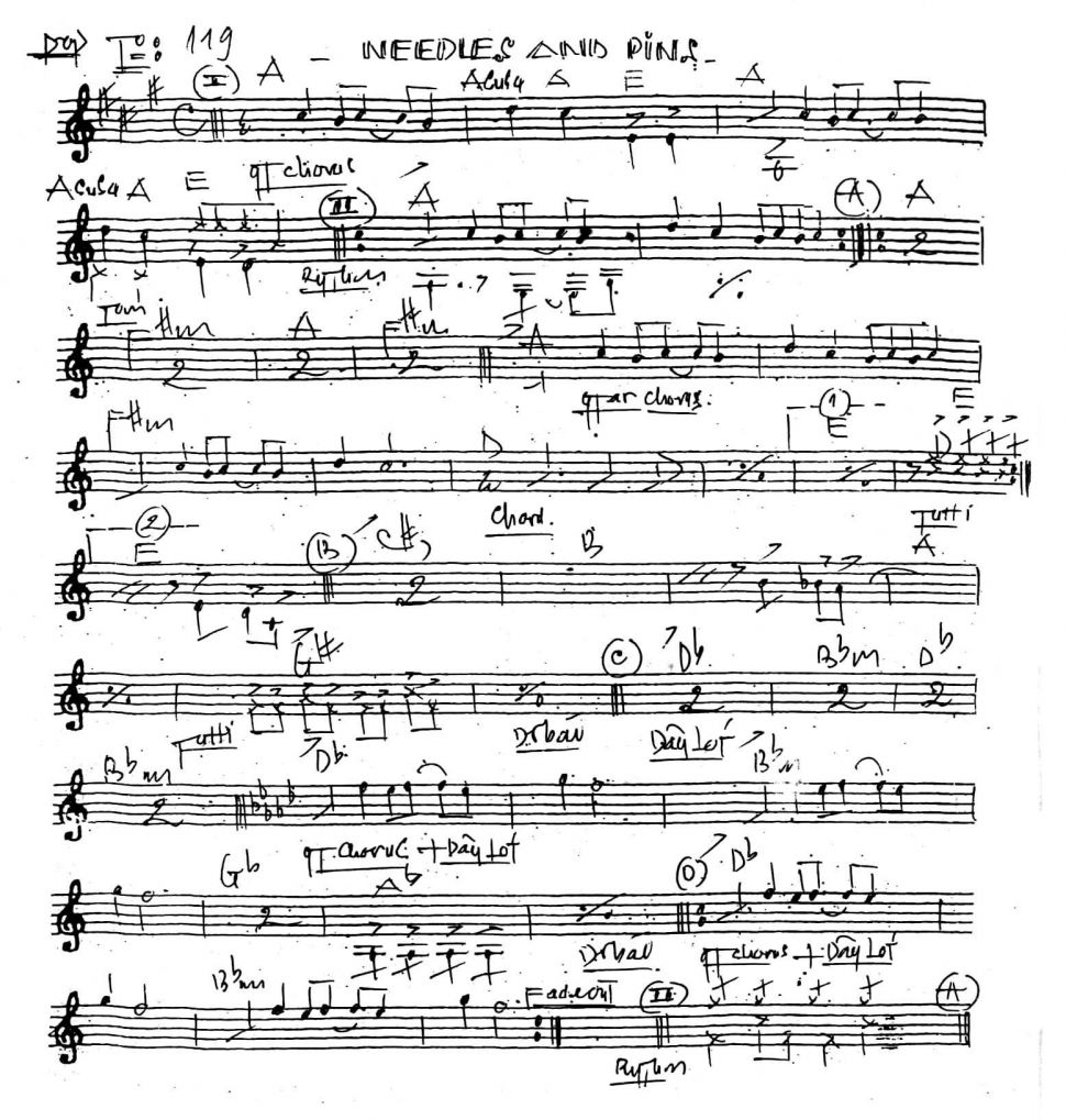 Needles And Pins sheet