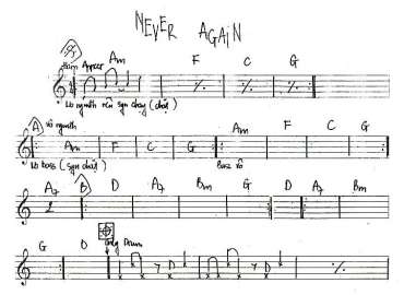 Never Again sheet