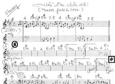 Never Fall In Love sheet