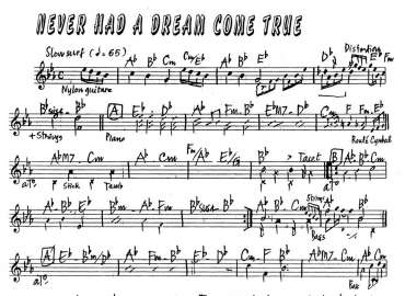 Never Had A Dream Come True sheet