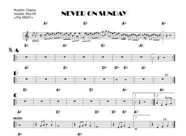 Never On Sunday sheet