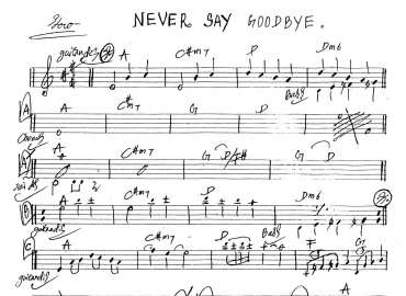 Never Say Goodbye sheet