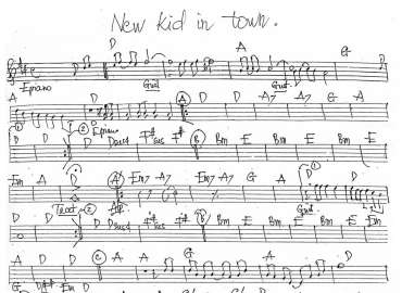 New Kid In Town sheet