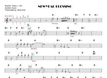 New Year Blessing sheet