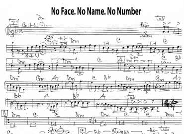 No Face No Name No Number sheet