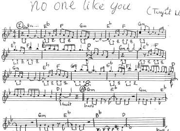 No One Like You sheet