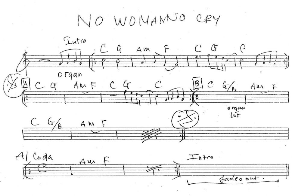 No Woman No Cry sheet