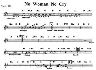 No Woman No Cry sheet