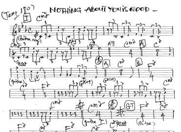 Nothing About You Is Good sheet
