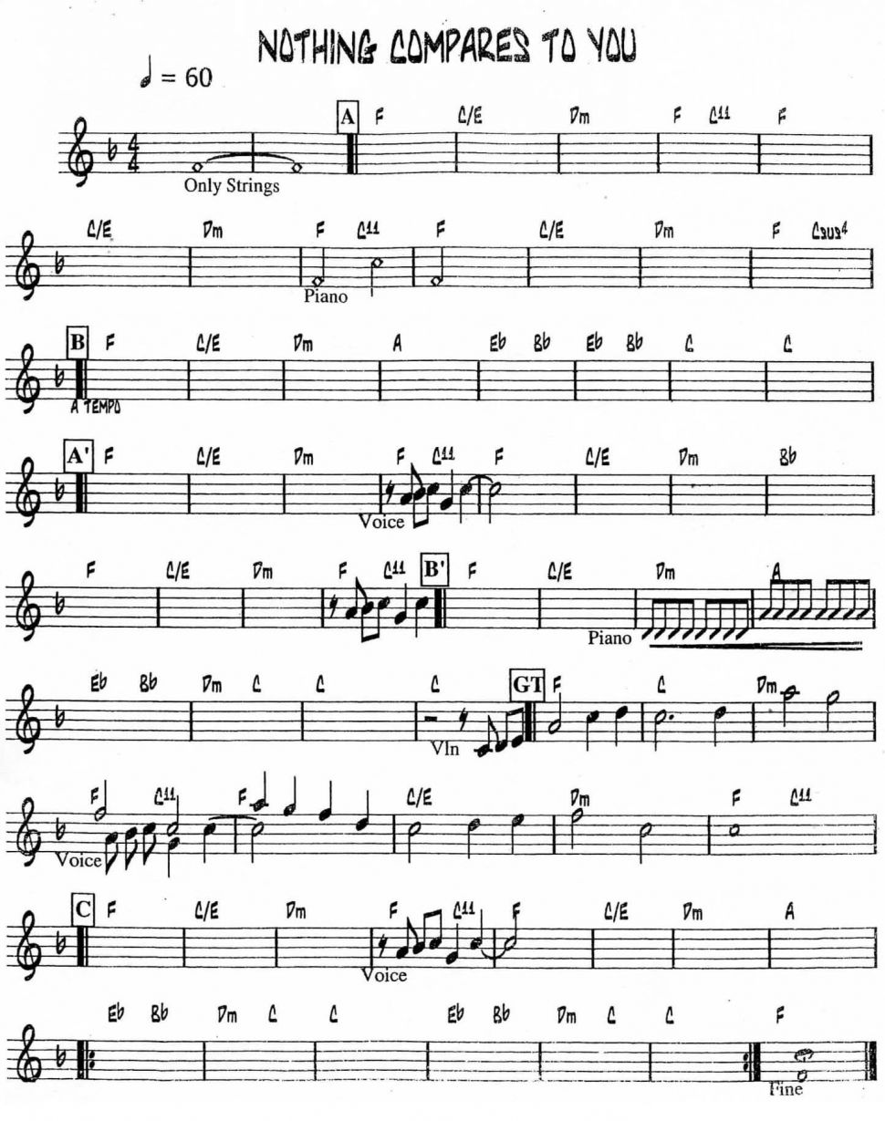 Nothing Compares To You sheet