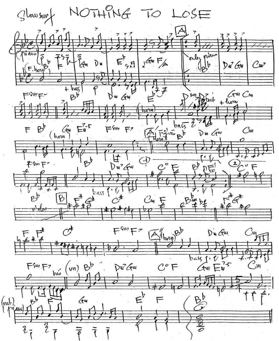 Nothing To Lose sheet