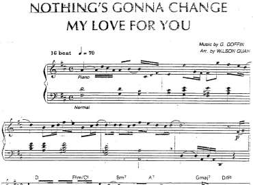 Nothing's Gonna Change My Love For You sheet