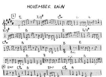 November Rain sheet