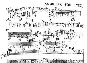 November Rain sheet