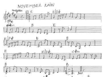 November Rain sheet