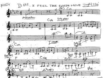 I Feel The Earth Move sheet