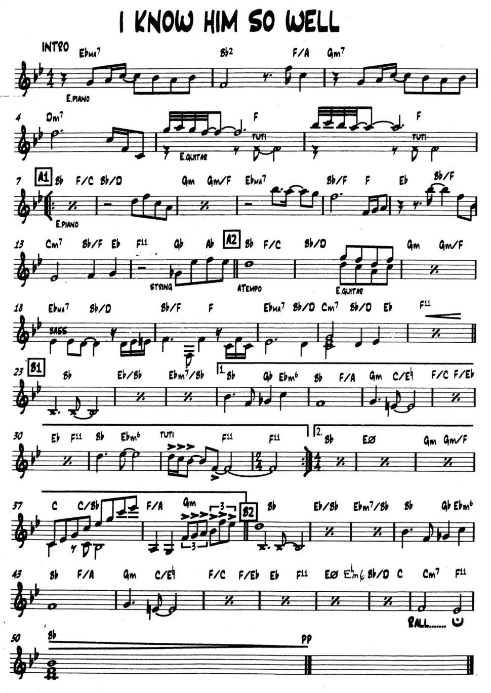 I Know Him So Well sheet