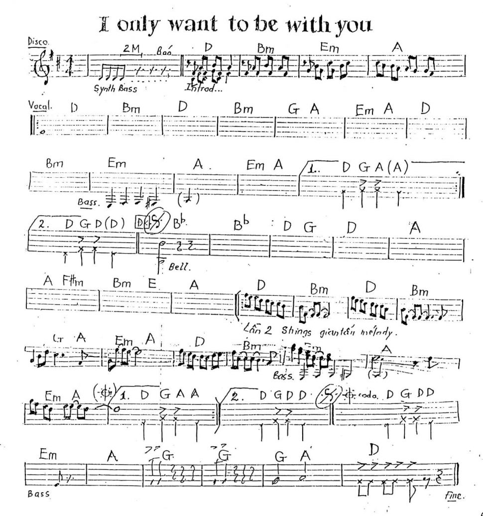 I Only To Be With You sheet