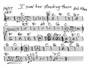 I Saw Her Standing There sheet