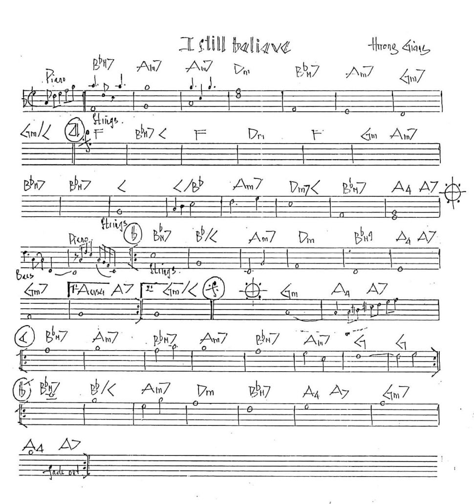 I Still Belive sheet