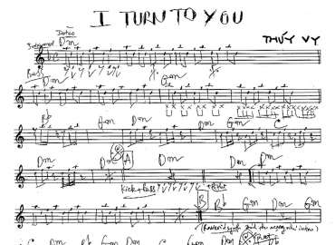I Turn To You sheet